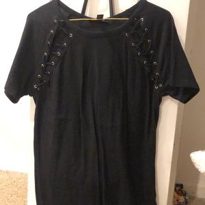 Black cute t-shirt dress
